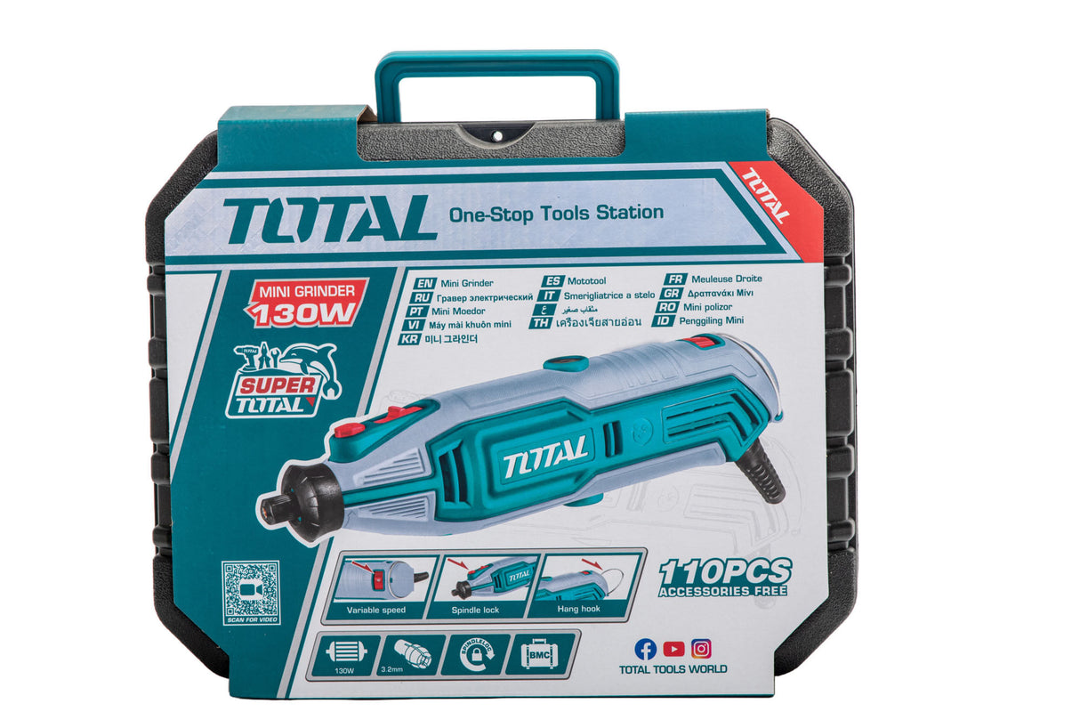 Mini polizor TOTAL, 130W - 109 accesorii, 8, atomico.ro