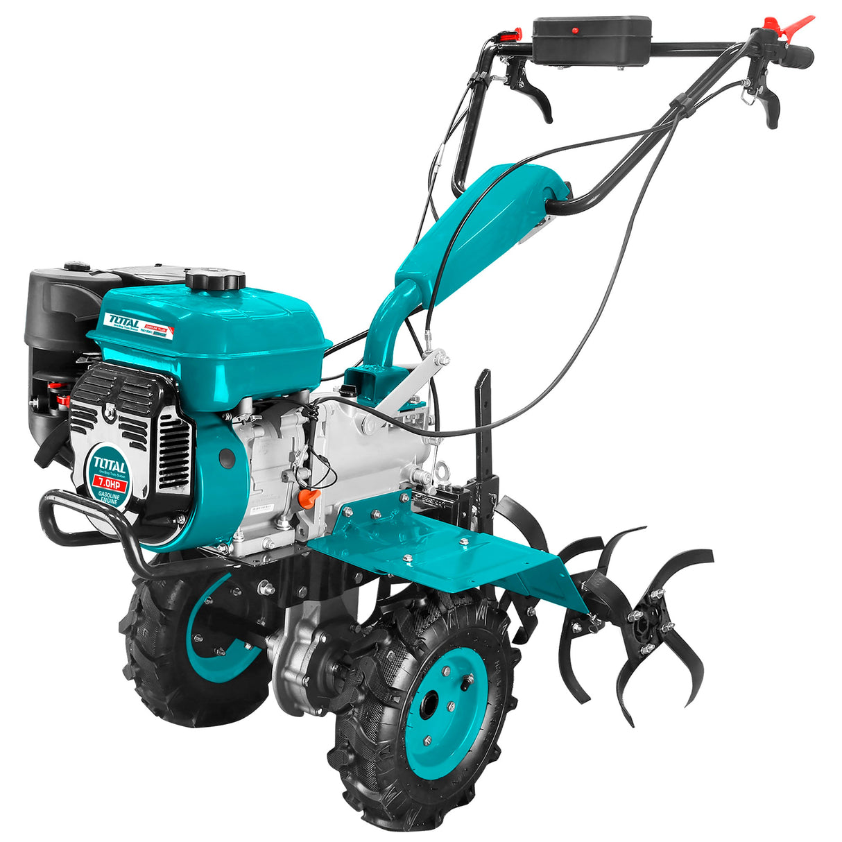 Motocultor pe benzina TOTAL, 7 CP cu freze si roti de transport, 2, atomico.ro