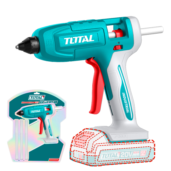 Pistol de lipit cu silicon TOTAL 20V Li-Ion, nu include acumulator si incarcator, 2, atomico.ro