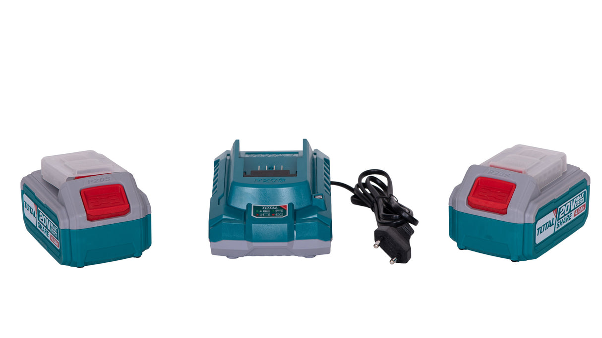 Drujba pe acumulatori TOTAL, 20V, LI-ION INCLUDE ACUMULATOR SI INCARCATOR, 6, atomico.ro