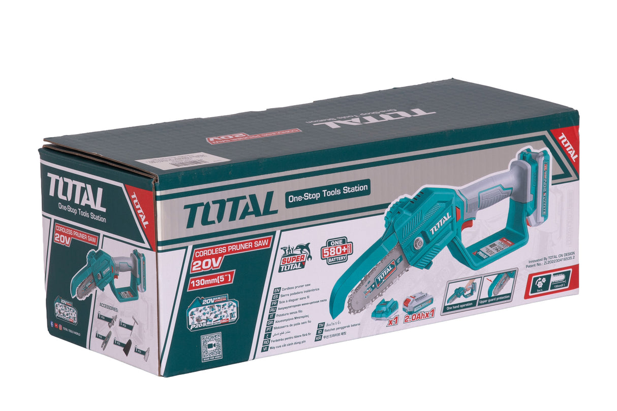 Fierastrau electric TOTAL pentru crengi – 5" (13 cm) 20V (include acumulator si incarcator), 8, atomico.ro