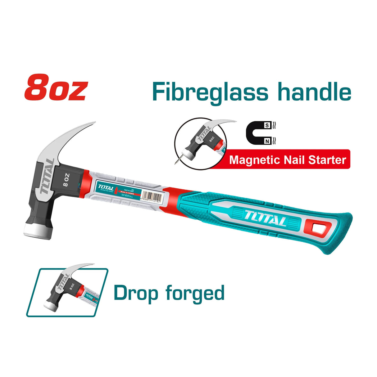 Ciocan pentru dulgherie TOTAL - 220g, 1, atomico.ro