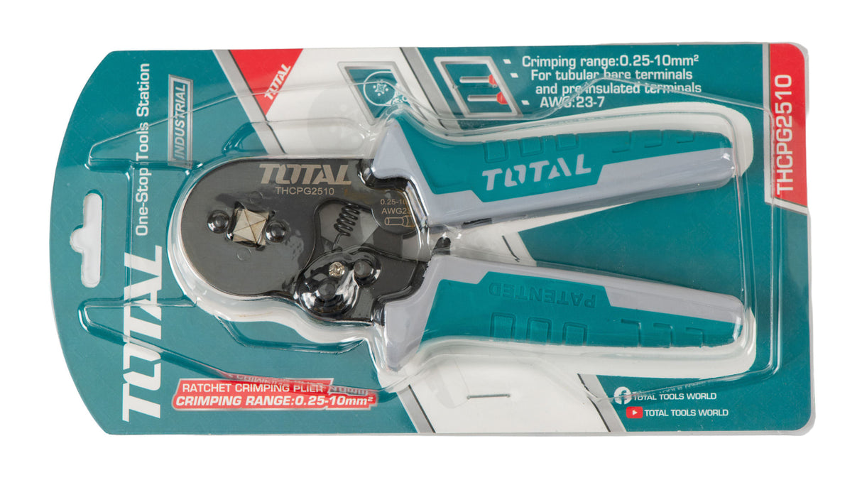 Cleste de sertizare cu clichet Total, diametru sertizare 0,25-10 mm, 4, atomico.ro