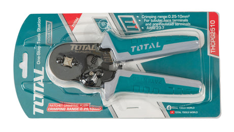 Scule si unelte de mana, Cleste de sertizare cu clichet Total, diametru sertizare 0,25-10 mm, 4, atomico.ro