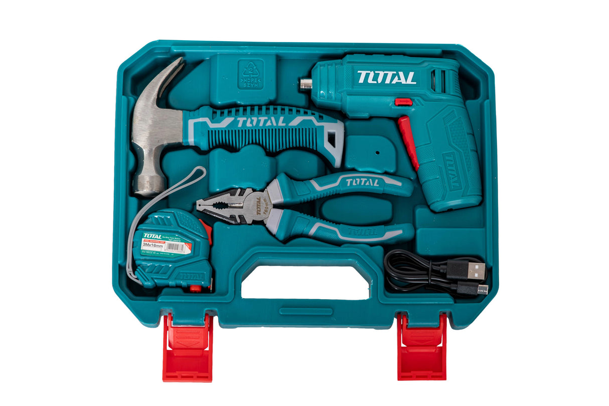 Trusa scule TOTAL 38 piese cu surubelnita electrica 4V USB-C, 4, atomico.ro