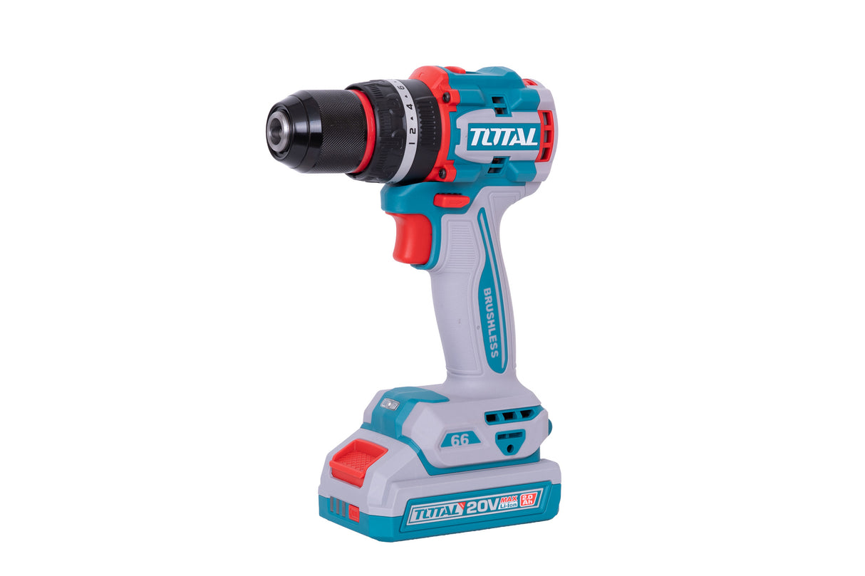 Trusa de scule TOTAL 165 piese cu masina de gaurit si insurubat cu percutie 20V, acumulator 2.0Ah si incarcator, 3, atomico.ro