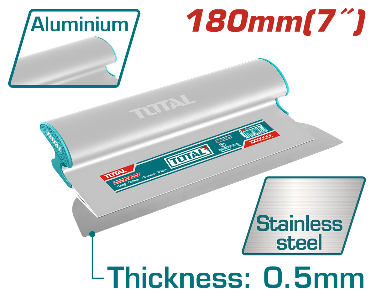 Gletiera TOTAL 180 mm – lama inox, maner aluminiu, 2, atomico.ro