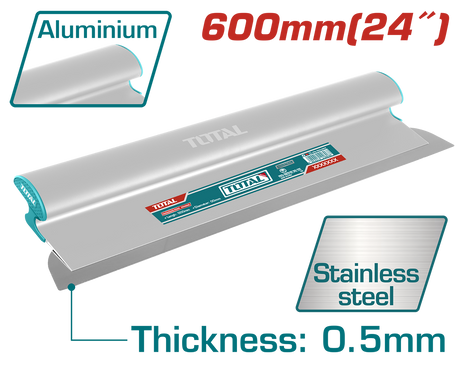 Scule si unelte de mana, Gletiera TOTAL 600 mm – lama inox, maner aluminiu, 2, atomico.ro