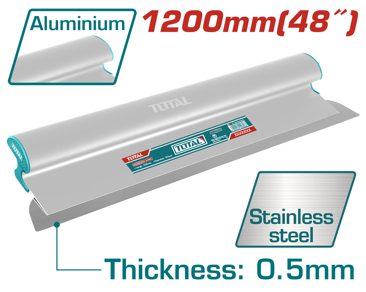 Gletiera profesionala TOTAL 1200 mm – lama inox, maner aluminiu, 2, atomico.ro