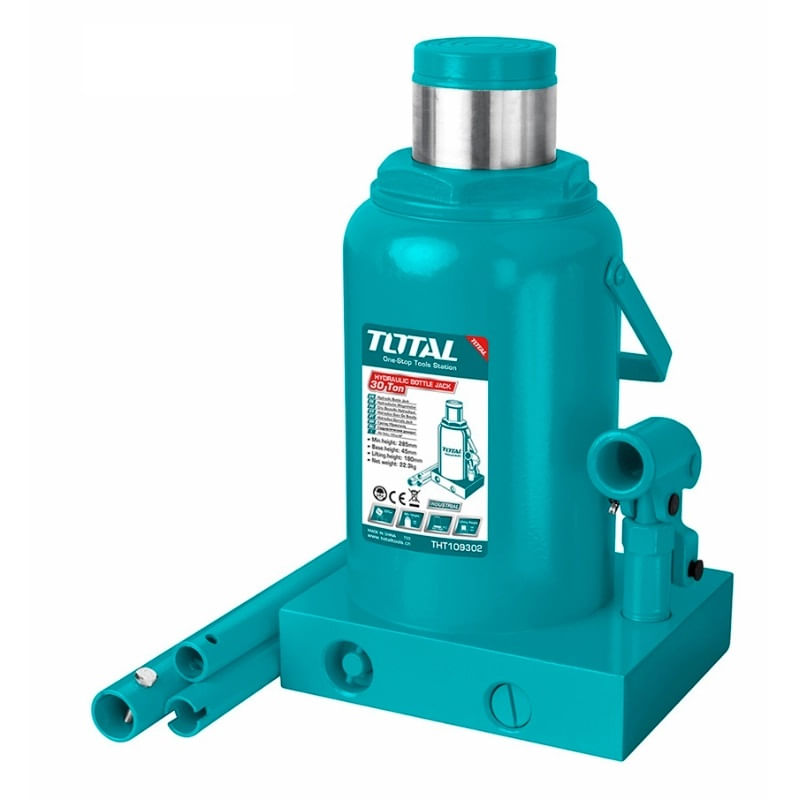 Cric hidraulic auto TOTAL Industrial - butelie - 30T, 1, atomico.ro