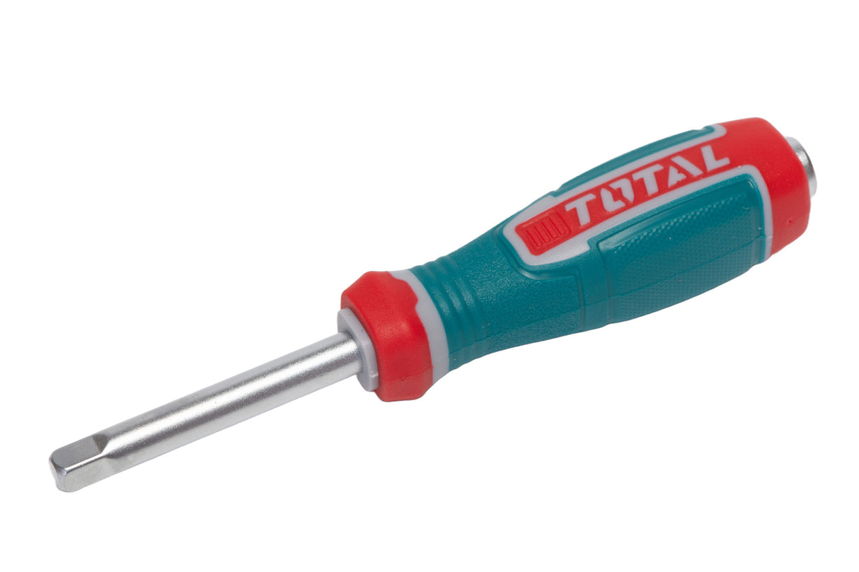 Trusa de chei tubulare TOTAL cu antrenor 1/4, 46 piese CrV, 3, atomico.ro