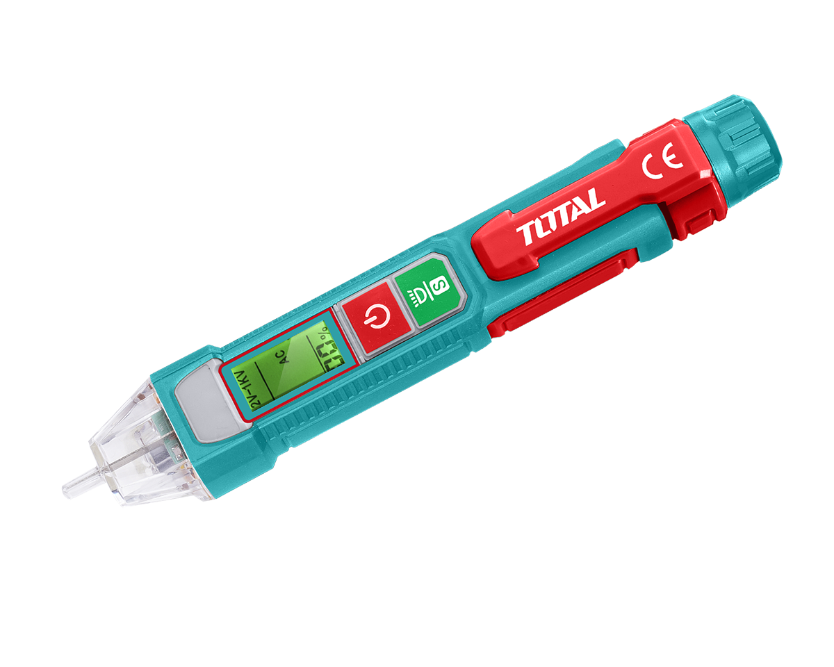 Detector tensiune TOTAL 12V–1000V AC – fara contact, LED, alarma sonora si luminoasa, 1, atomico.ro