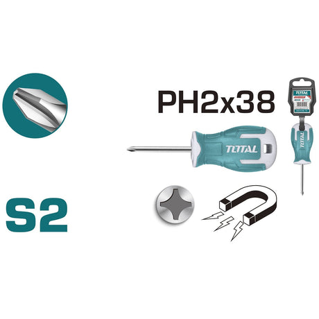 Scule si unelte de mana, Surubelnita Phillips TOTAL PH2 - 6.0mm - 38mm, 1, atomico.ro