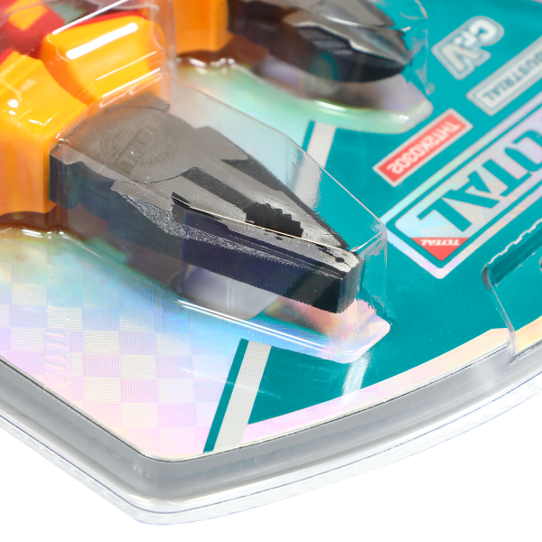 Set clesti izolati TOTAL electrician 3 piese, Cr-V, 1000V, patent, varf lung si taietor, 4, atomico.ro