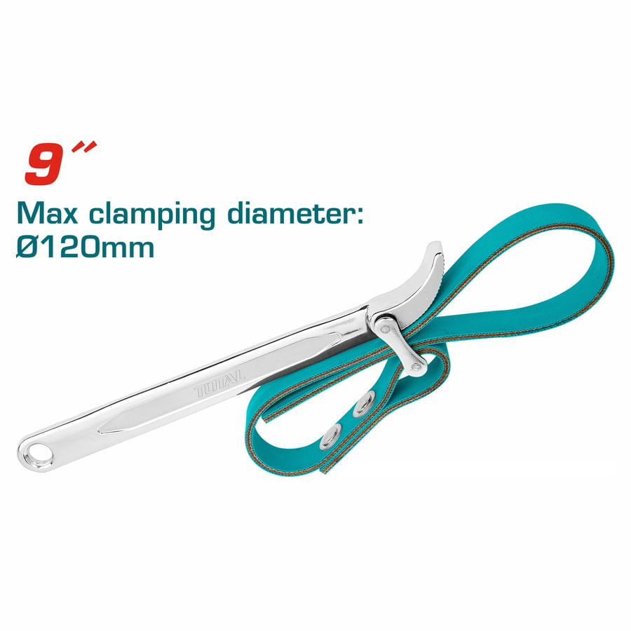 Cheie cu banda Total 9 30mm-120mm, L 500mm, 1, atomico.ro