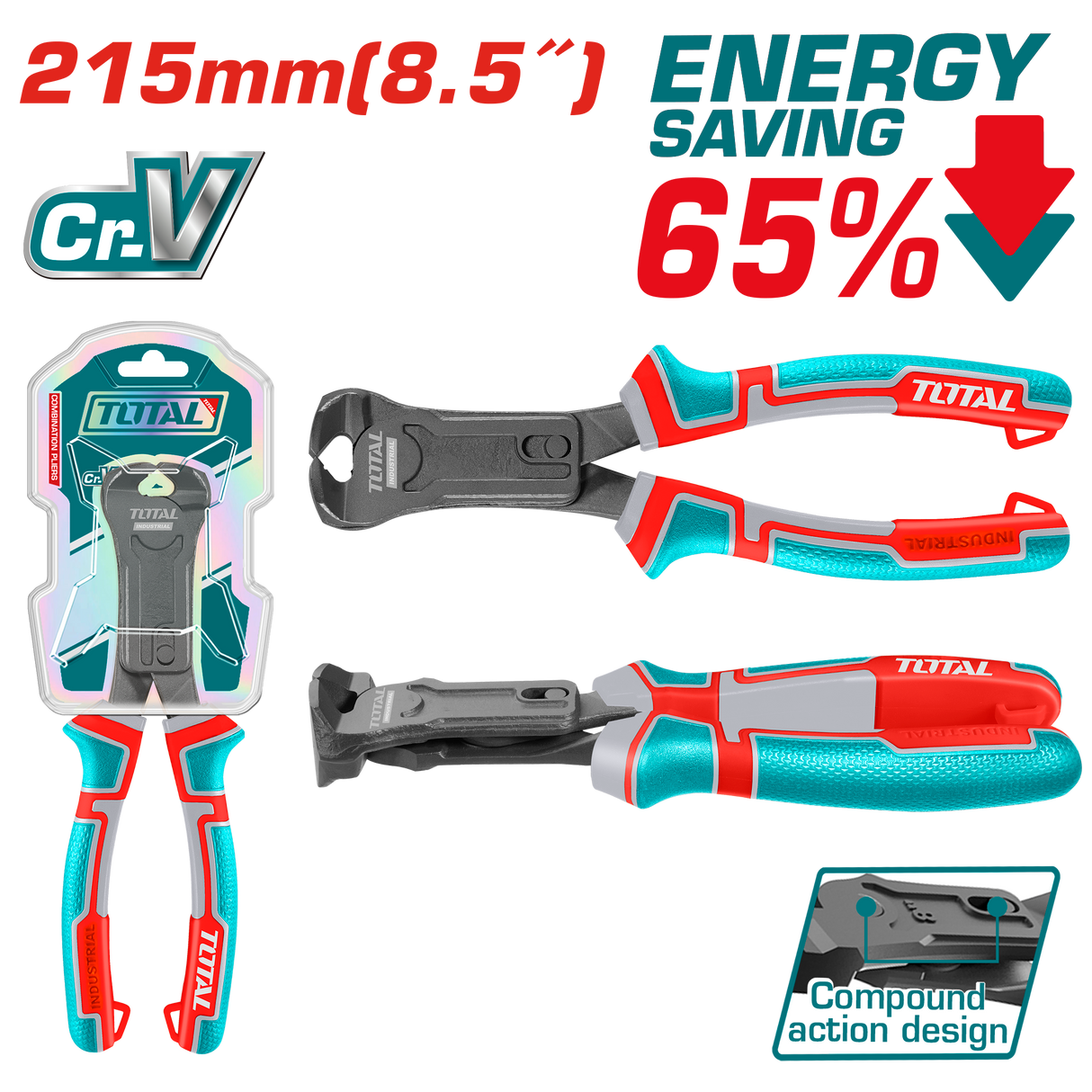 Cleste taietor TOTAL 8.5"/215 mm, Cr-V, teflon, maner TPR, 6, atomico.ro
