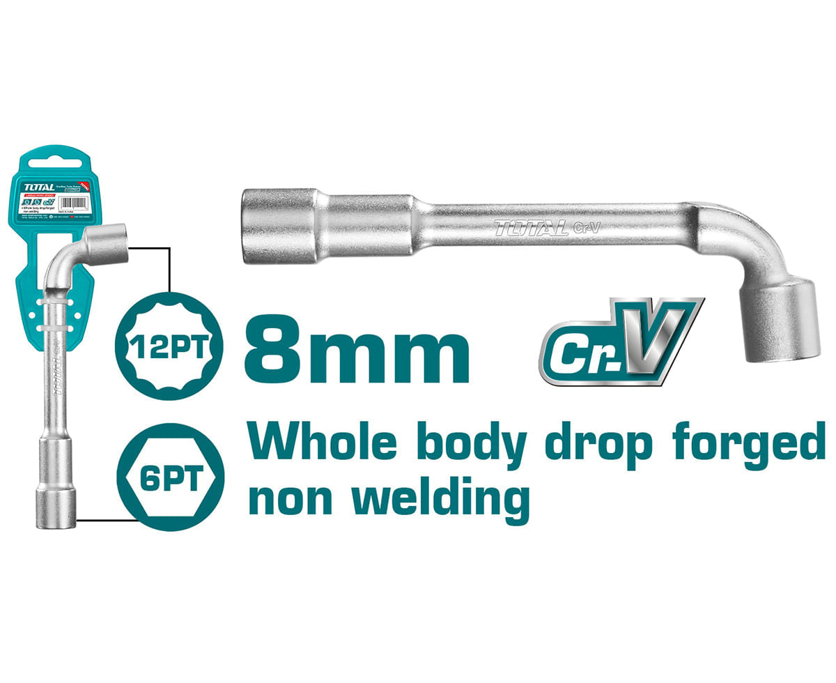 Cheie tubulara TOTAL tip L - 8mm INDUSTRIAL, 1, atomico.ro