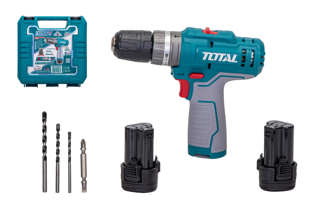 Masina de gaurit TOTAL cu percutie 12V-1.5Ah NU INCLUDE INCARCATOR, 2, atomico.ro