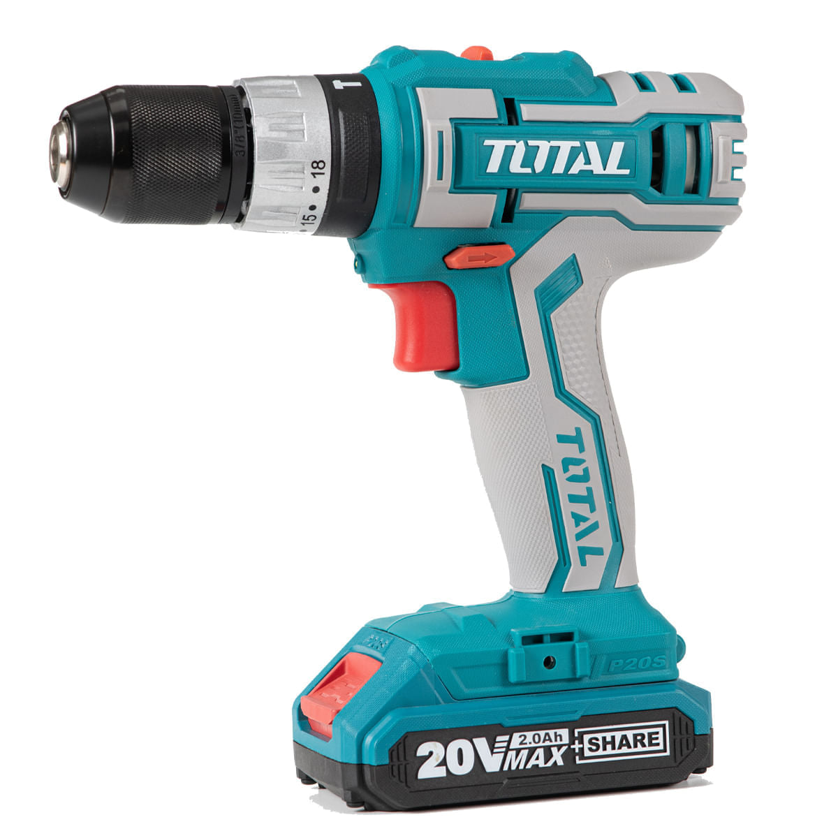 Masina de gaurit cu percutie Total Industrial - 2 acumulatori, 20V, 2Ah + 50 accesorii, 3, atomico.ro