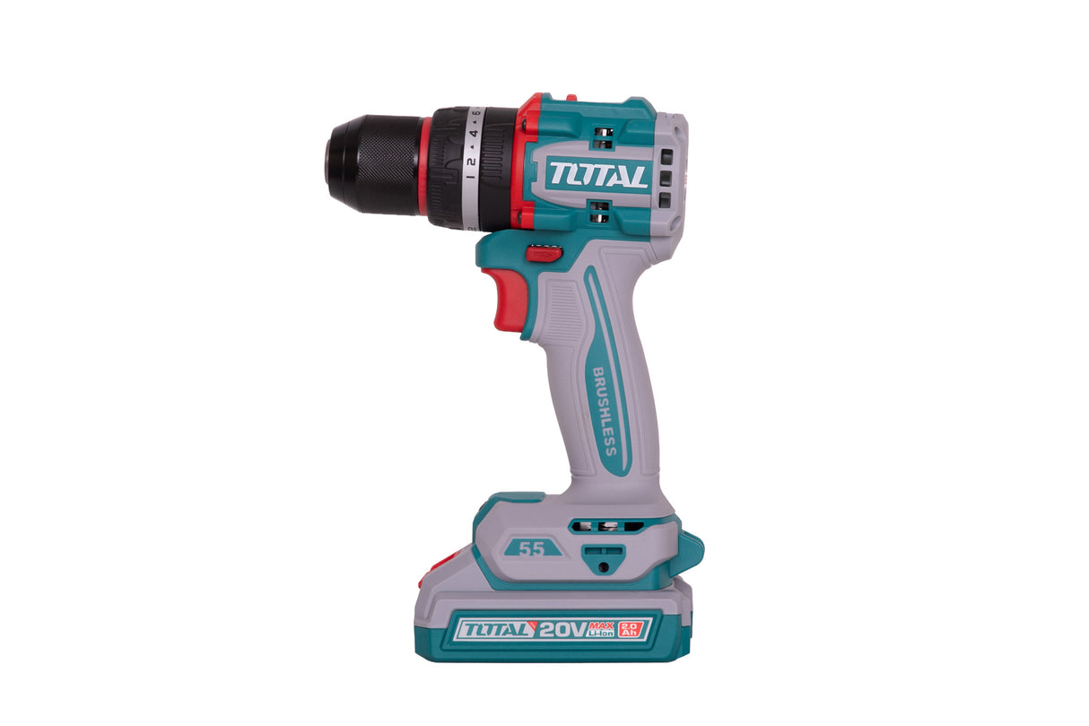 Masina de gaurit cu percutie si acumulator TOTAL 20V – 2.0Ah Li-Ion (2 acumulatori + 1 incarcator), 2, atomico.ro
