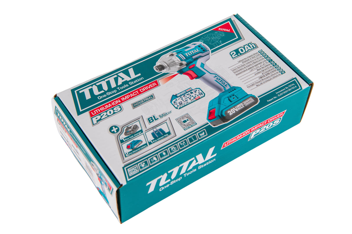 Masina de insurubat cu impact TOTAL - 2 acumulatori 20V, 2Ah, 3550 rpm, 6, atomico.ro