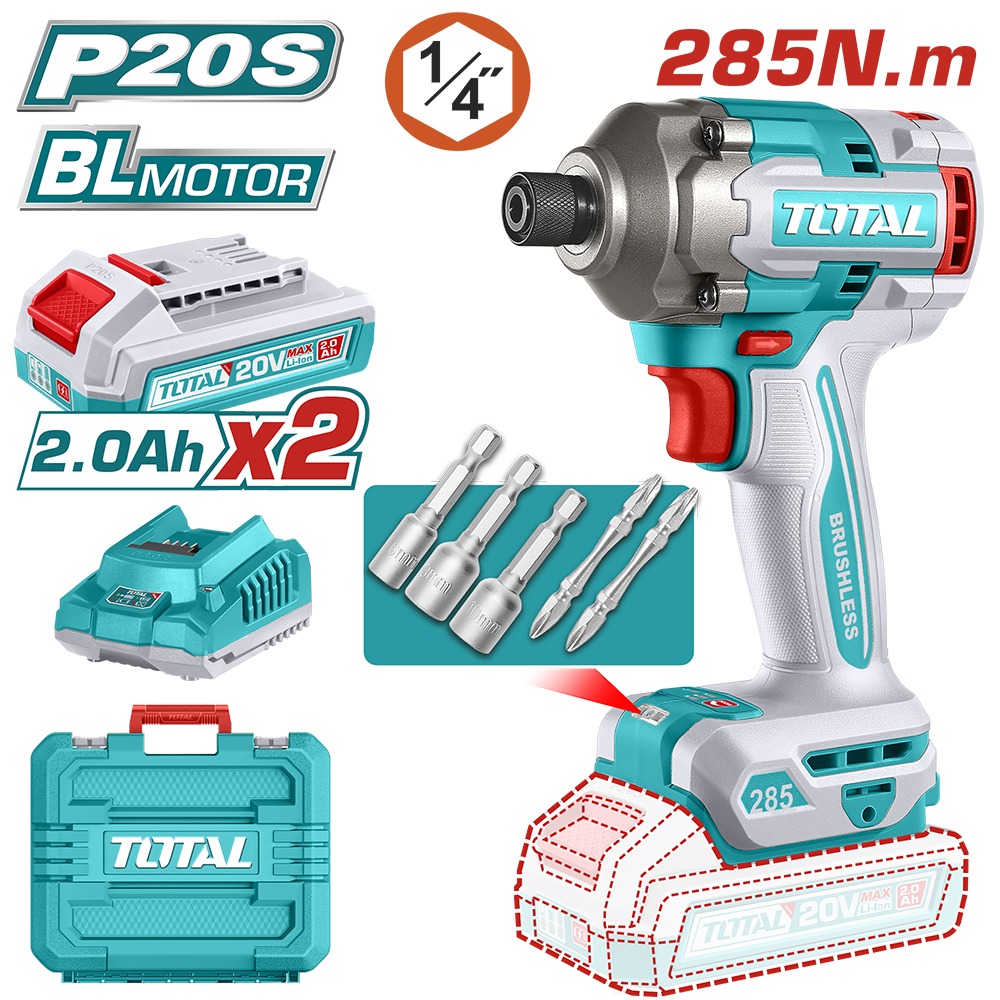 Masina de insurubat cu impact, 20V-2.0Ah, Li-Ion (include 2 acumulatori, 1 incarcator), 2, atomico.ro