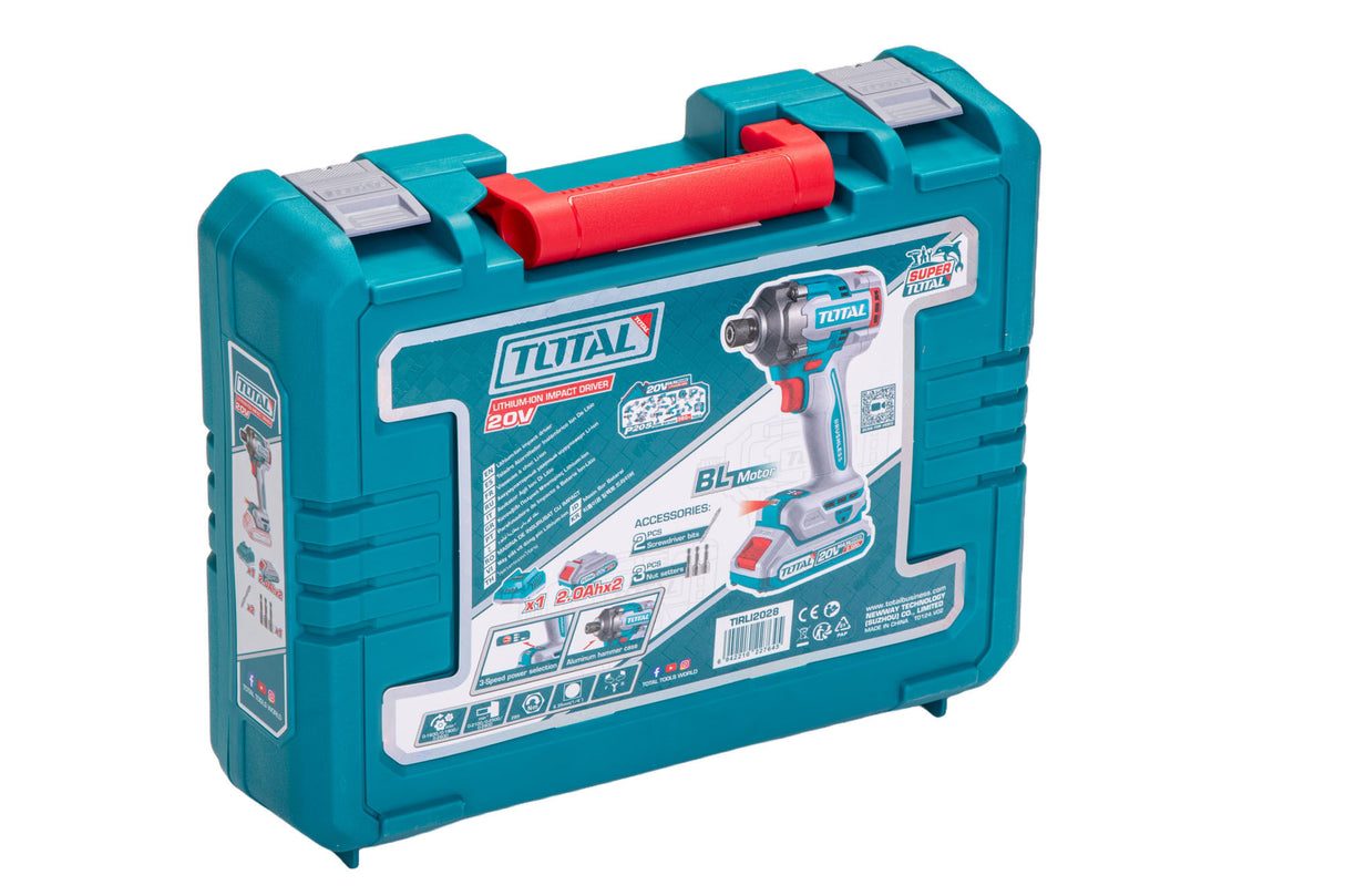 Masina de insurubat cu impact TOTAL cu acumulator 20V-2.0Ah Li-Ion include 2 acumulatori si 1 incarcator, 2, atomico.ro