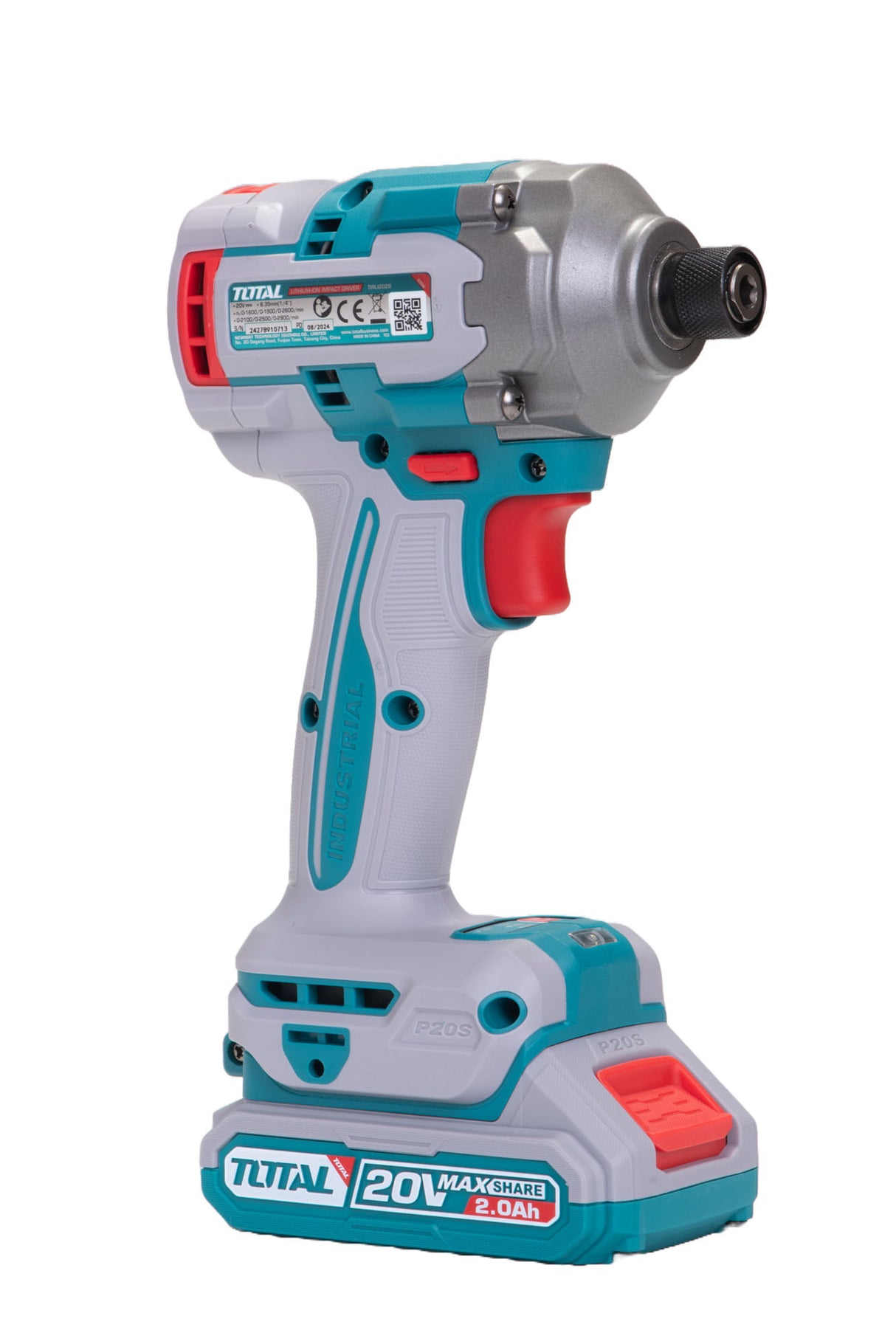 Masina de insurubat cu impact TOTAL cu acumulator 20V-2.0Ah Li-Ion include 2 acumulatori si 1 incarcator, 4, atomico.ro