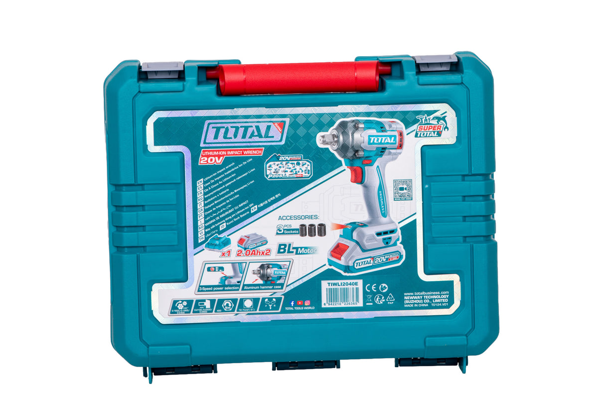 Masina de insurubat cu impact TOTAL cu acumulator 20V-2.0AH LI-ION include 2 acumulatori si 1 incarcator, 9, atomico.ro