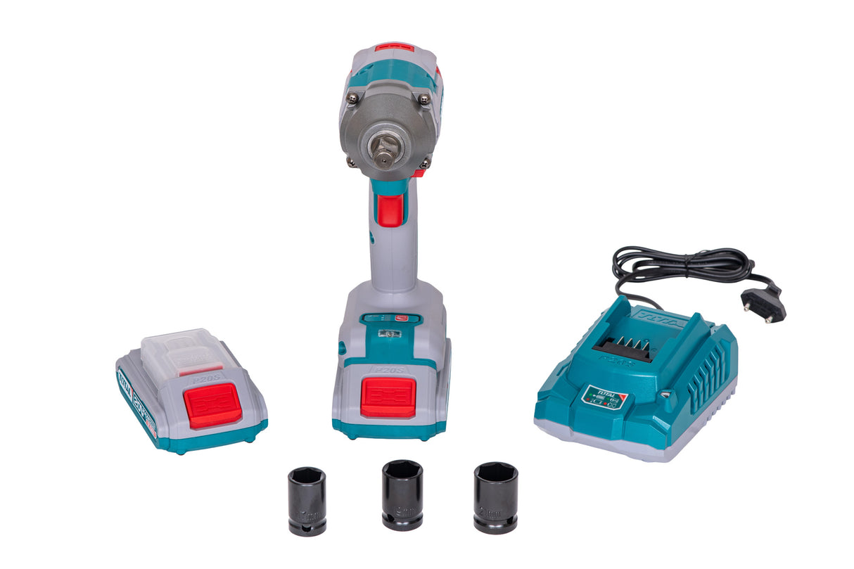 Masina de insurubat cu impact TOTAL cu acumulator 20V-2.0AH LI-ION include 2 acumulatori si 1 incarcator, 1, atomico.ro