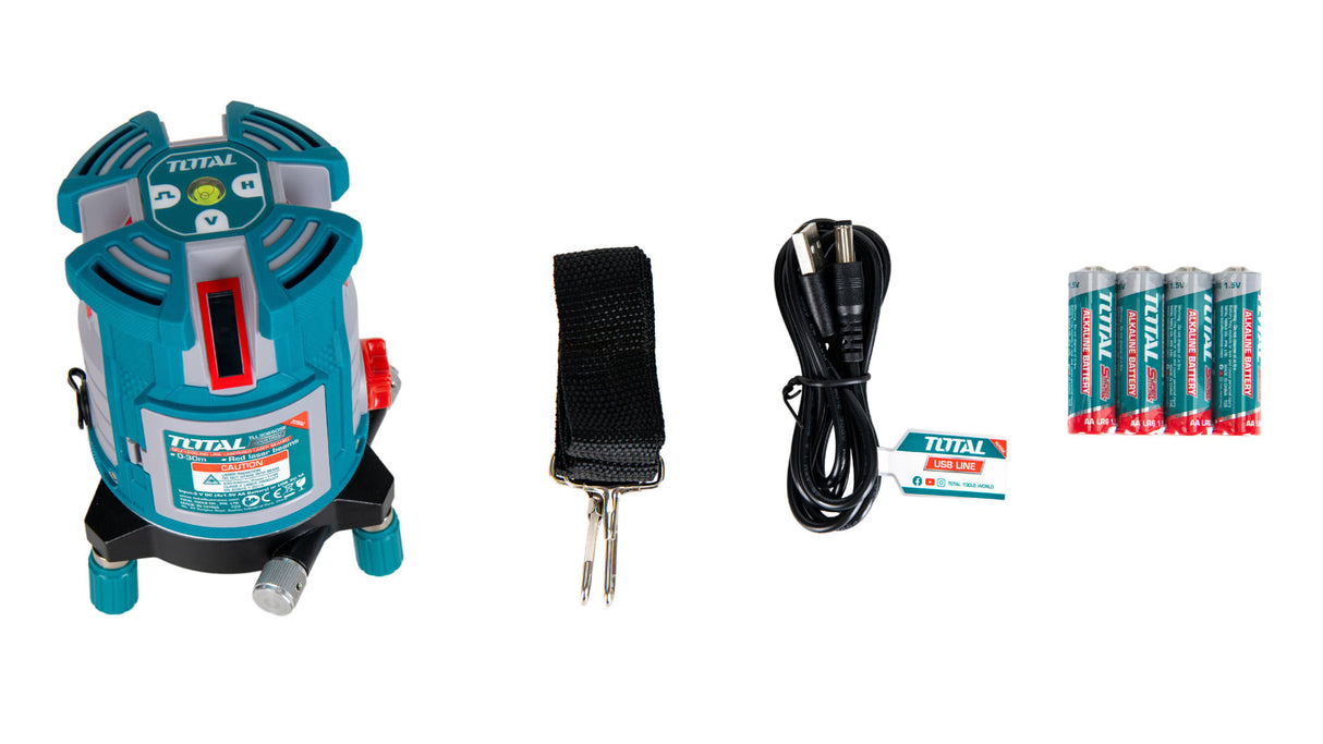 Nivela cu laser TOTAL, raza 30m, Precizie de nivelare 1,0 mm la 5 m, 7, atomico.ro