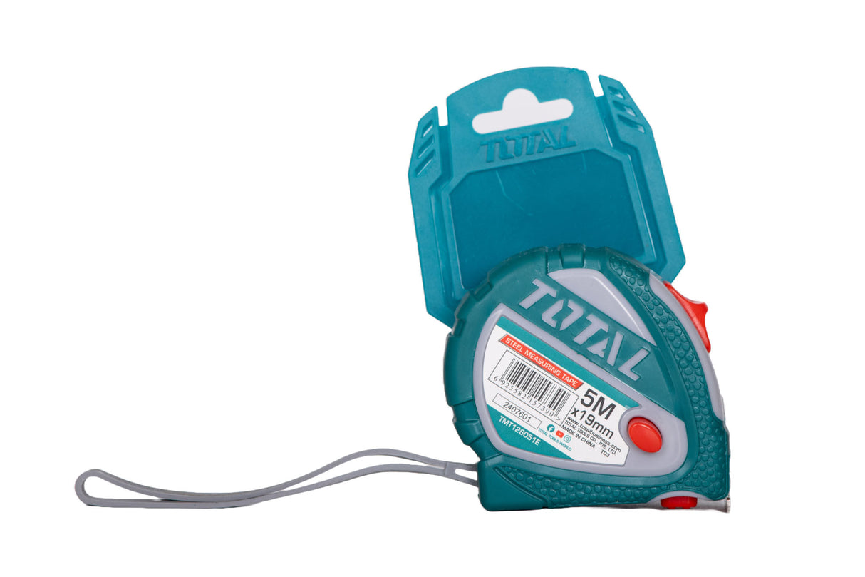 Ruleta TOTAL - 5m x 19mm - buton 3 functii, 2, atomico.ro