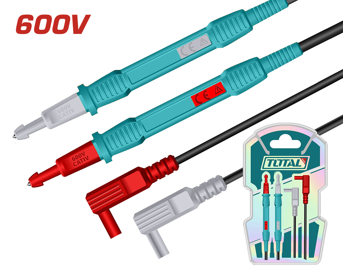 Cabluri pentru multimetru TOTAL – 100 cm, CAT III 600V, 2, atomico.ro