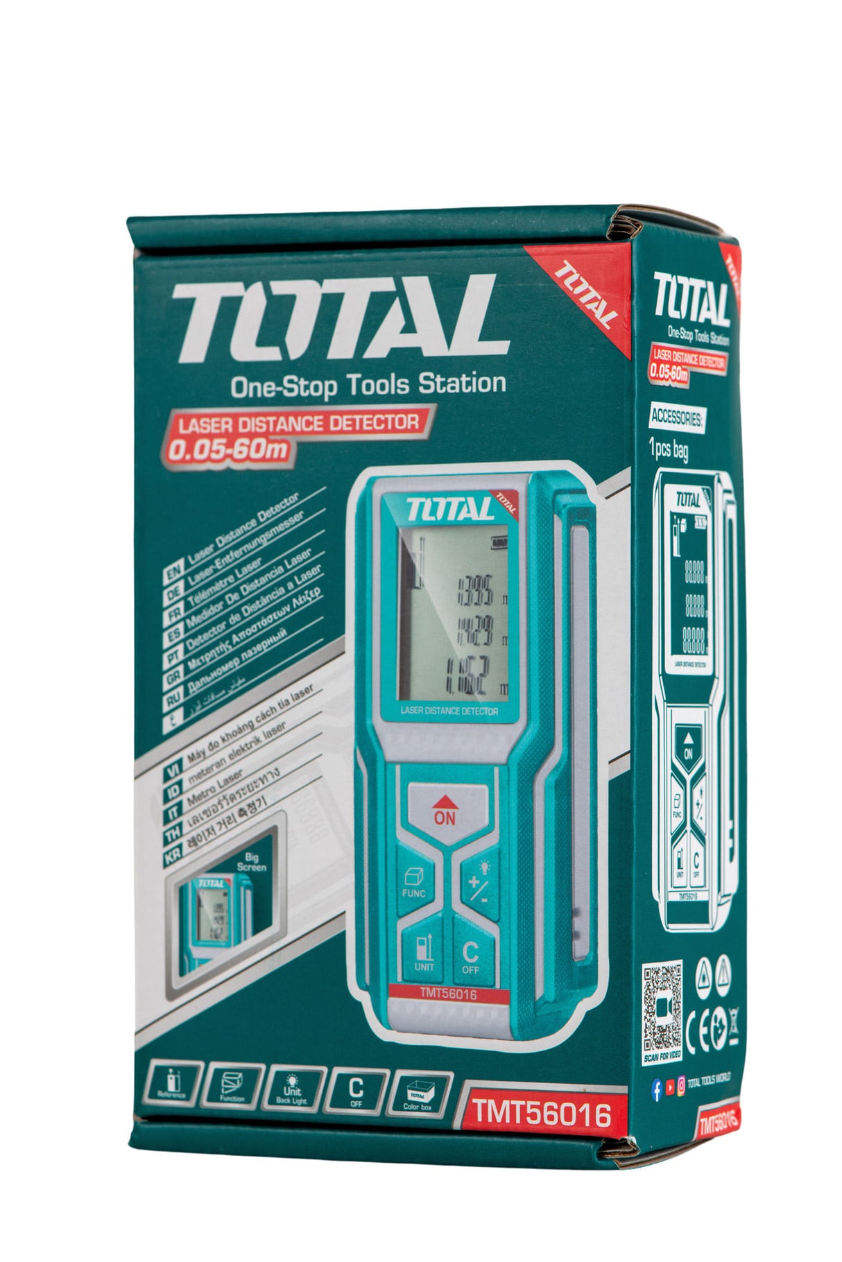 Aparat pentru masurat distanta Total, interval de masurare 0.05 - 60m, impermeabil, IP57, 6, atomico.ro