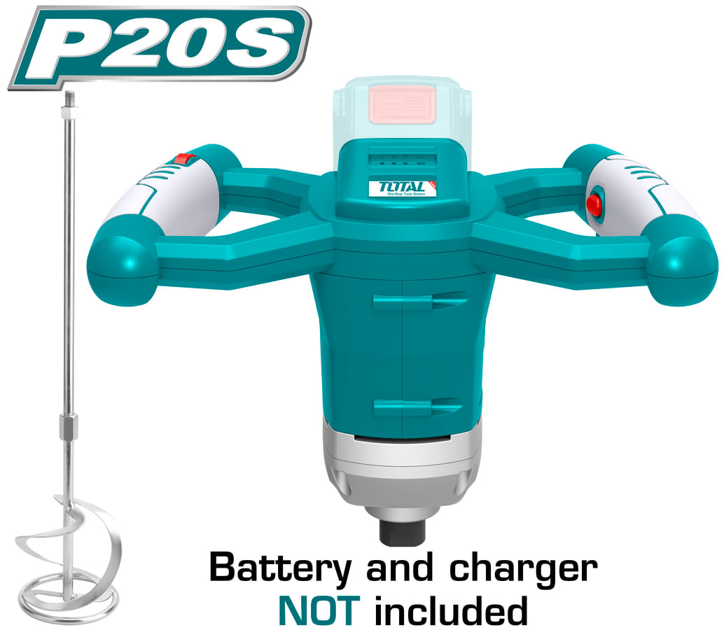 Mixer mortar TOTAL M1414 - Li-Ion - 20V, NU include acumulator si incarcator - RESIGILAT, 2, atomico.ro