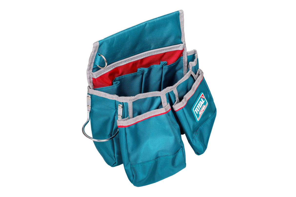 Set transport unelte TOTAL 5 piese rucsac, geanta, vesta, centura, suport bormasina, 5, atomico.ro