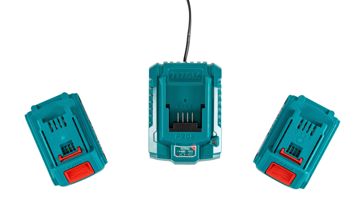 Set TOTAL pistol vopsit, pistol cuie, pensule, trafalet, incarcator si baterie 20V 2Ah, 6, atomico.ro