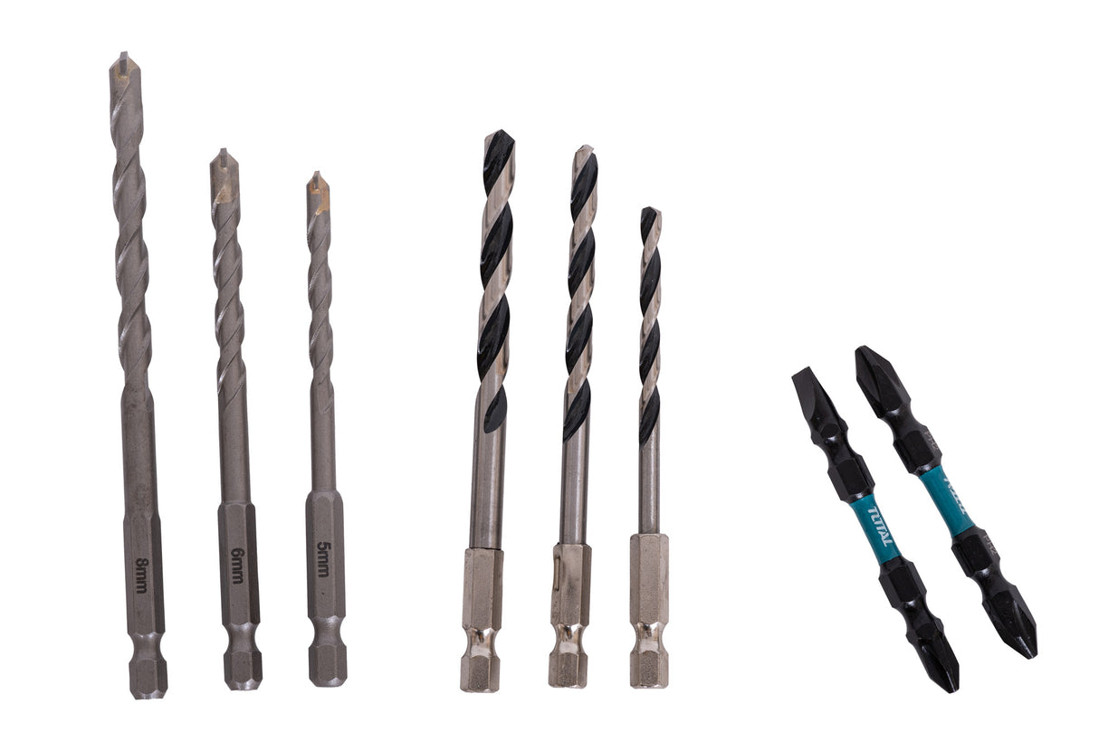 Kit combo TOTAL 20V cu Masina de gaurit cu percutie, Masina de insurubat cu impact si Suflanta, 11, atomico.ro