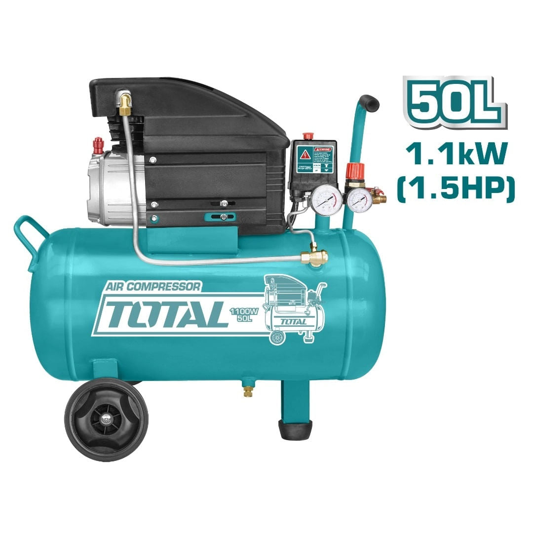 Compresor de aer pe ulei Total, 1100W 1,5CP, 50L, 8BAR, 1, atomico.ro