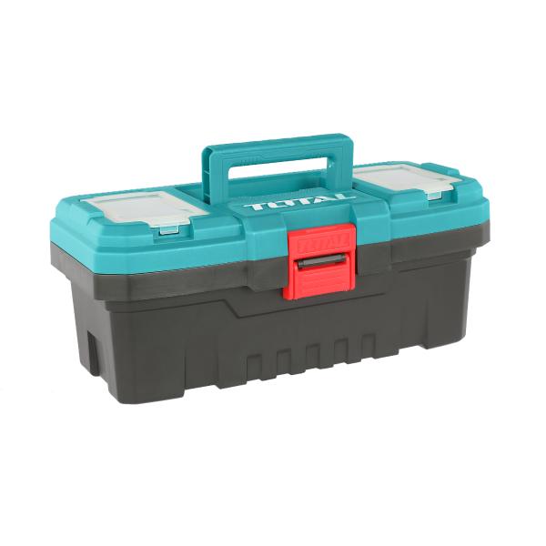 Cutie scule TOTAL 14", plastic PP, compartimente organizare, tava inclusa, 2, atomico.ro