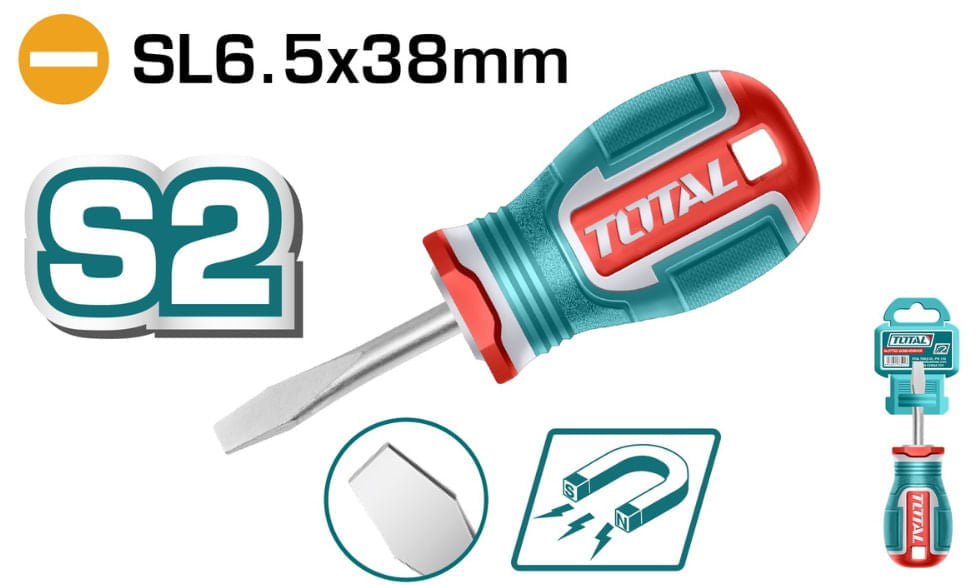 Surubelnita dreapta TOTAL - 6.5MM - 38MM -INDUSTRIAL, 2, atomico.ro