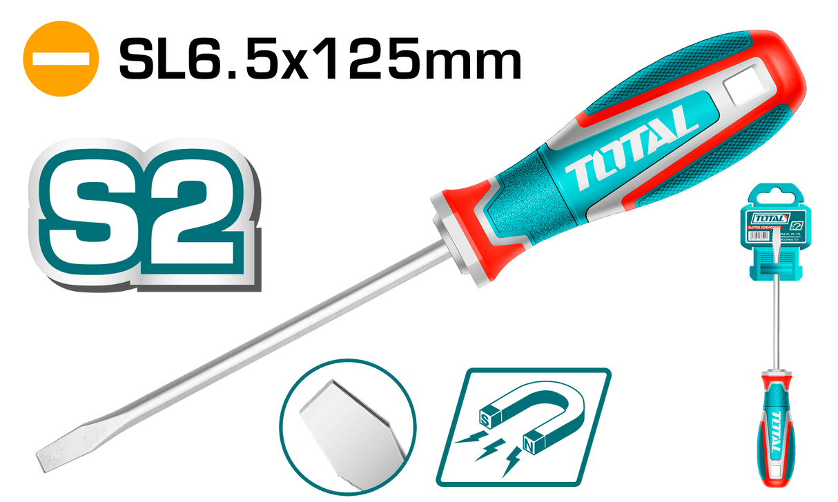 Surubelnita dreapta Total - 6.5MM - 125MM S2 INDUSTRIAL, 3, atomico.ro