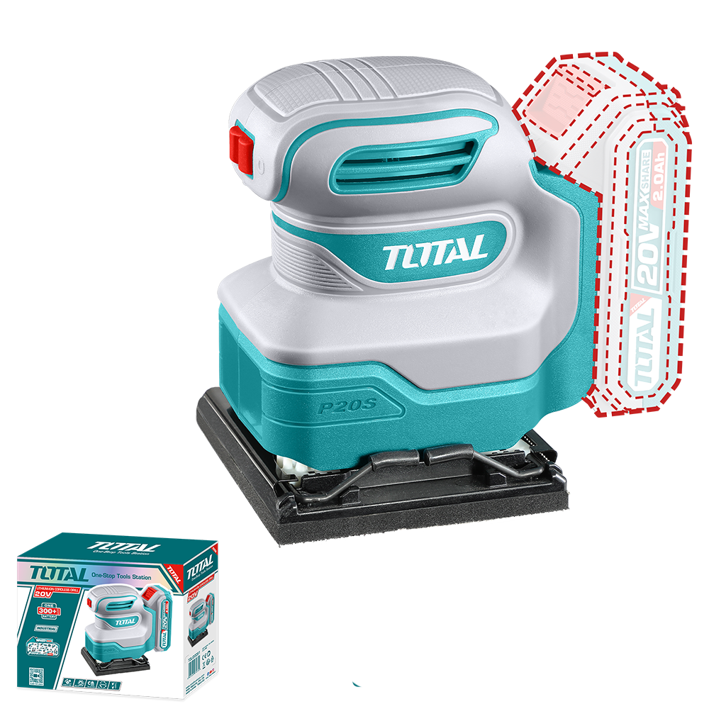 Slefuitor 20V TOTAL, dimensiunea bazei 110x100 mm(nu include acumulator si incarcator), 1, atomico.ro