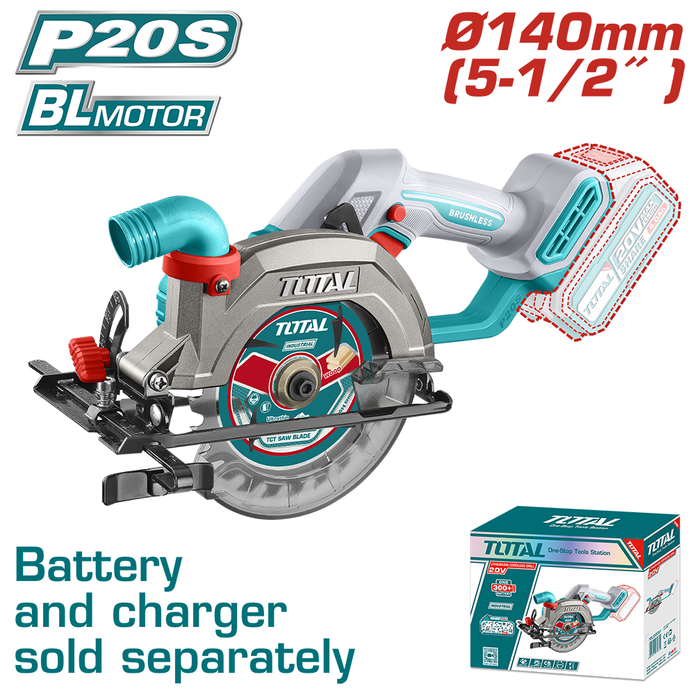 Fierastrau circular 20V, diametru lama 140mm (NU INCLUDE ACUMULATOR SI INCARCATOR), 2, atomico.ro
