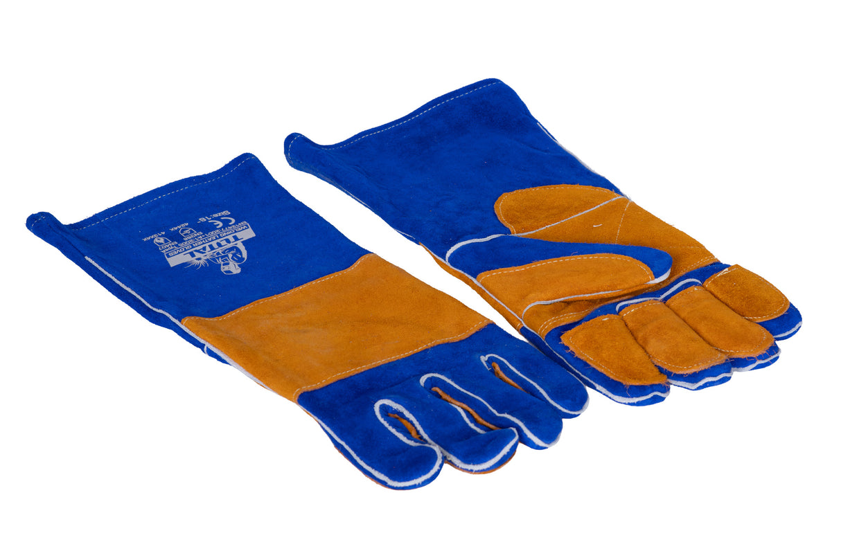 Manusi sudor TOTAL 16" – Piele groasa, rezistenta 350°C, cusaturi Kevlar, 3, atomico.ro