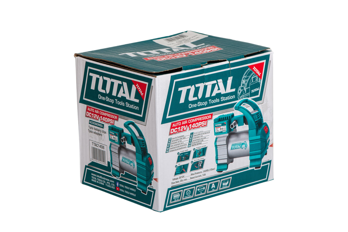 Compresor auto TOTAL 12V, presiune max 10 BAR, 5, atomico.ro