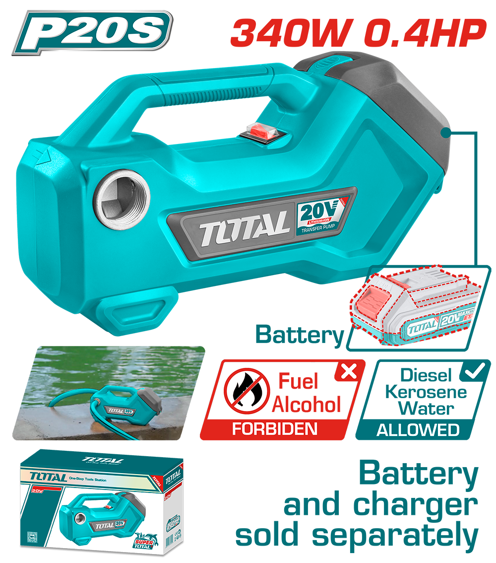 Pompa de transfer TOTAL, 20V, dim. conexiunii 3/4", 2, atomico.ro