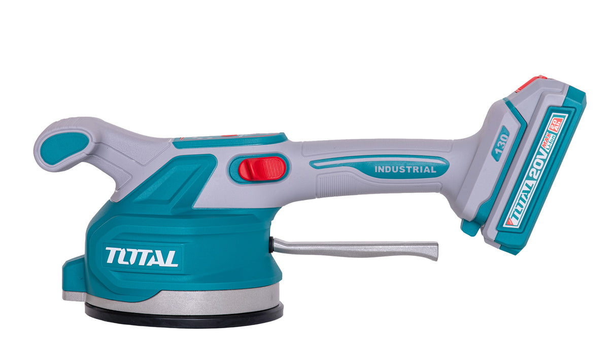 Vibrator cu ventuza pentru placi ceramice TOTAL – 20V, 60 kg, 6 viteze, set accesorii inclus (include acumulator si incarcator), 4, atomico.ro