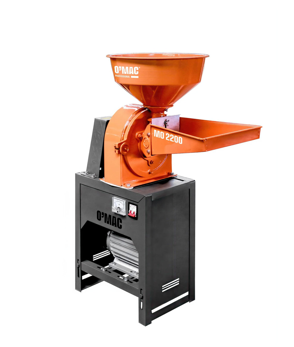 Moara profesionala pentru cereale OMAC MO 2200, 2200 W, 2800 rpm, 2 cuve, 250 kg/h, 1, atomico.ro