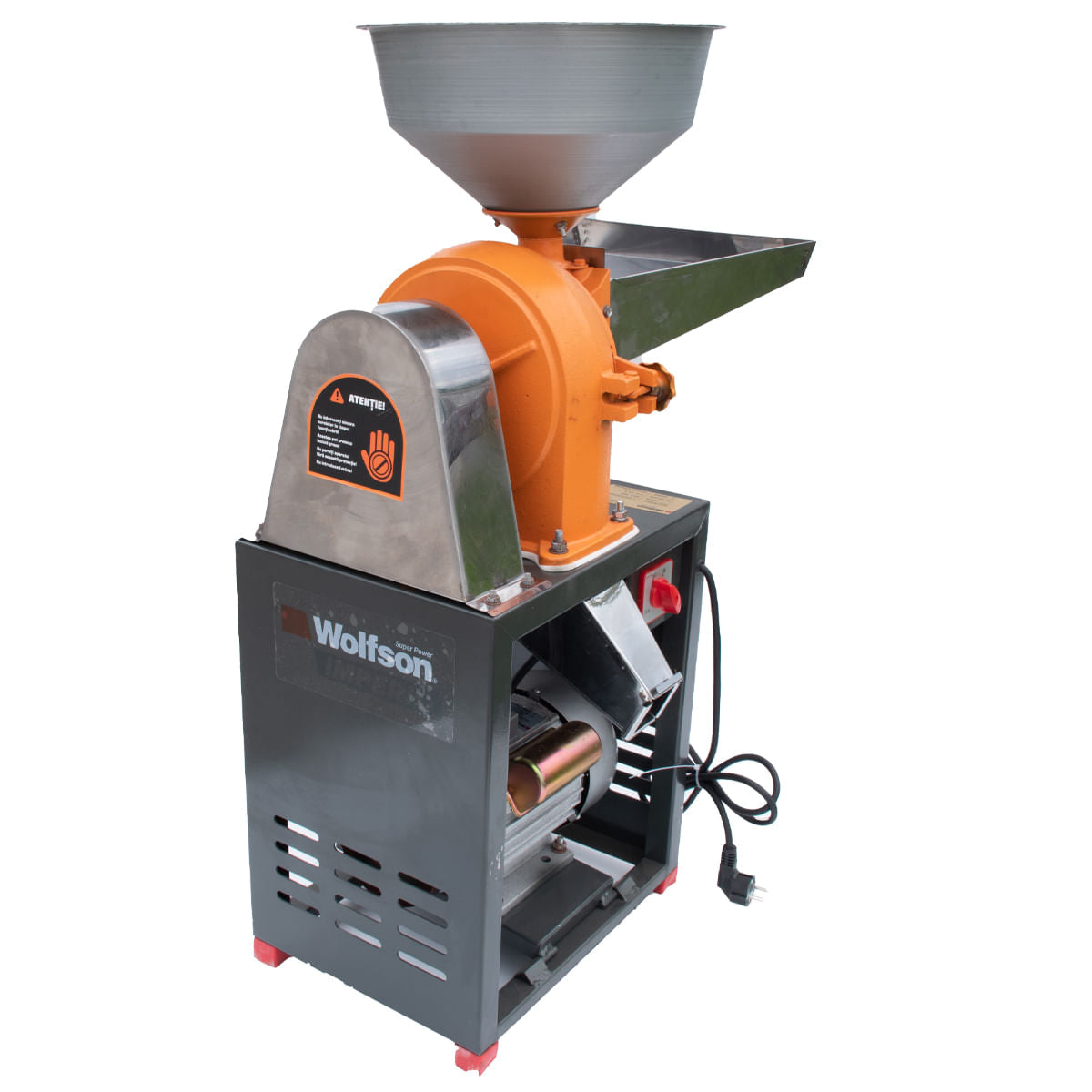 Moara pentru cereale Wolfson Industrial, 2200W , 220V, 350 Kg/h, 12 site incluse, 3, atomico.ro